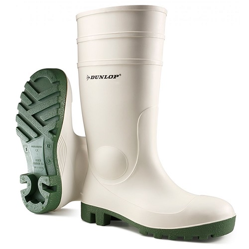 Dunlop Protomastor White Wellington Boots Size 3