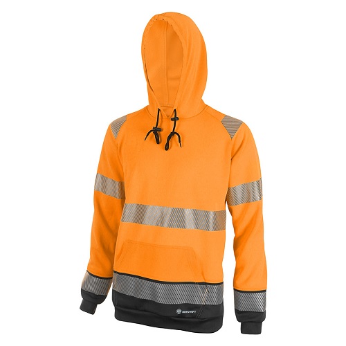 Hi-Vis Two Tone Hoody Orange / Black Medium