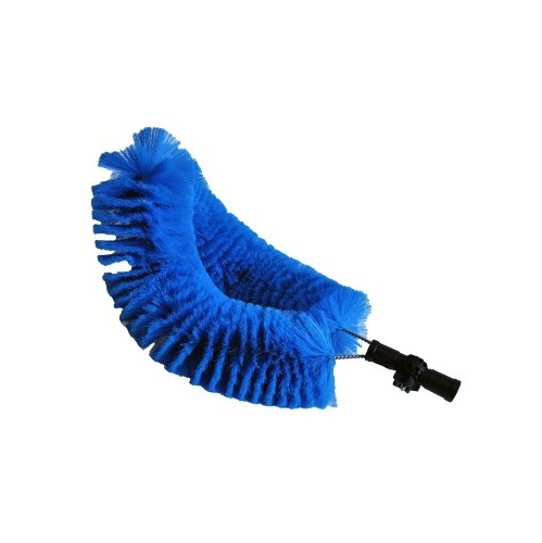 Stiff 480 x 120 mm Triangular Twisted Stainless Steel Wire Brush Blue