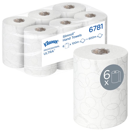 Kleenex® Ultra™ Slimroll™ Paper Roll Towels White 2 Ply 6 x 100m