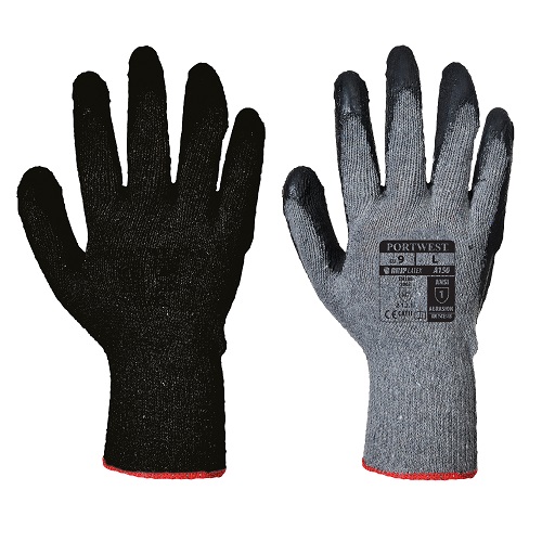 Portwest A150 Fortis Grip Glove - Latex Black Large - Peter Hogarth