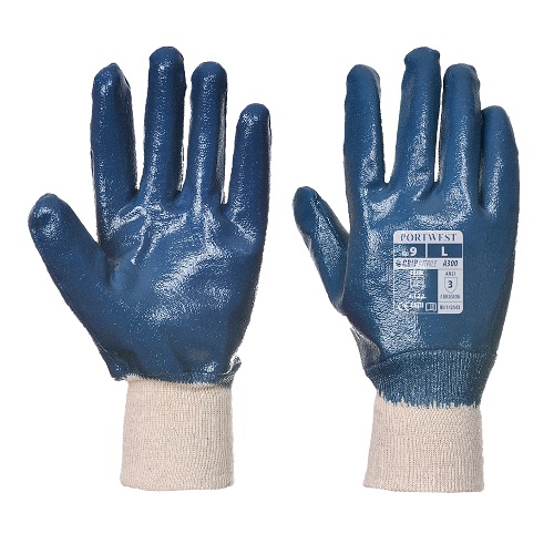 A300 Nitrile Knitwrist Glove Navy X Large