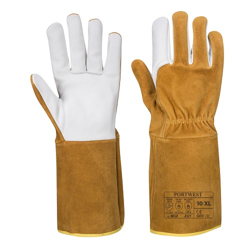 Portwest A521 TIG Ultra Welding Gauntlet White / Brown XL