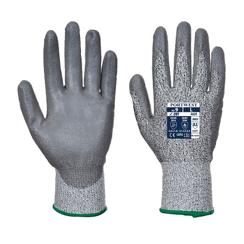 Portwest A620 LR Cut PU Palm Glove Grey Small