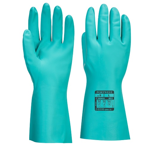 Portwest A812 Nitrosafe Plus Chemical Gauntlet Green Large