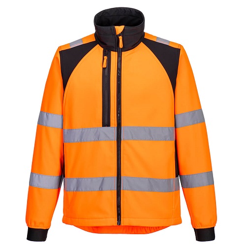 Portwest CD875 WX2 Eco Hi-Vis Softshell (2L) Orange / Black Medium