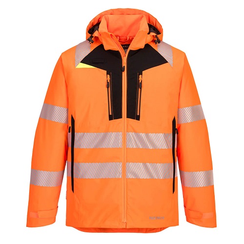 Portwest DX461 DX4 Hi-Vis Winter Jacket Orange / Black Small