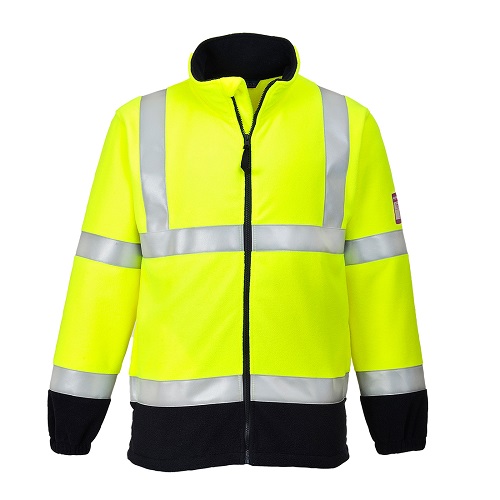 Portwest FR31 Flame Resistant Anti-Static Hi-Vis Fleece Yellow Medium