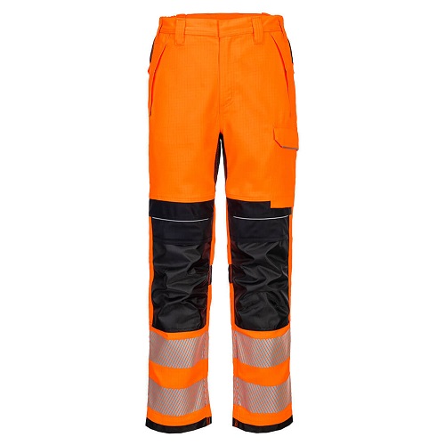 Portwest FR414 PW3 FR HVO Work Trousers Orange / Black 30