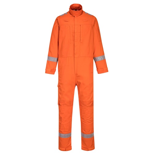 Portwest FR501 Bizflame Work Stretch Panelled Coverall Orange X Large