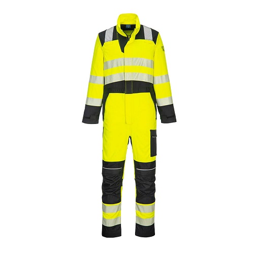 Portwest FR507 PW3 FR Hi-Vis Coverall Yellow / Black Medium