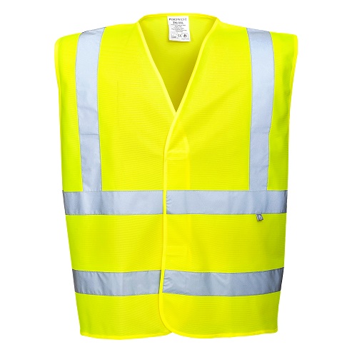 Portwest Hi-Vis Anti Static Vest Flame Resistant FR71 Yellow S/M