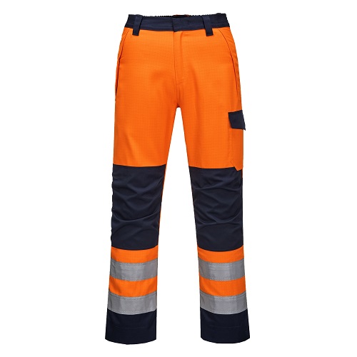 Portwest MV36 Modaflame RISOrange / Navy Trousers Small