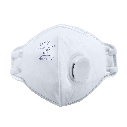 FFP3 Valved Dust Mist Fold Flat Respirator P351 Pack of 20