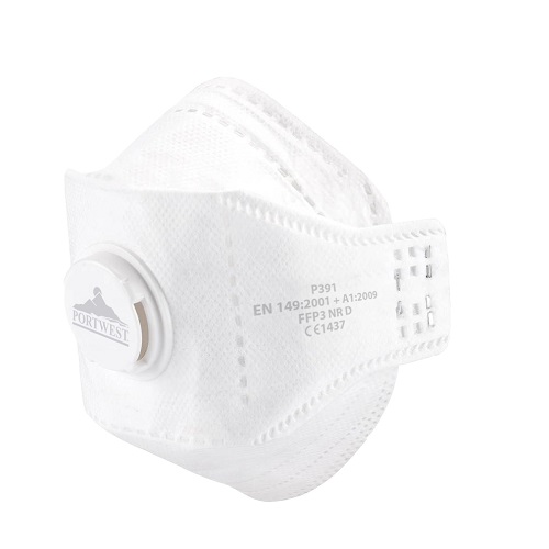 Portwest P391 Eagle FFP3 Valved Dolomite Fold Respirator Pack of 10