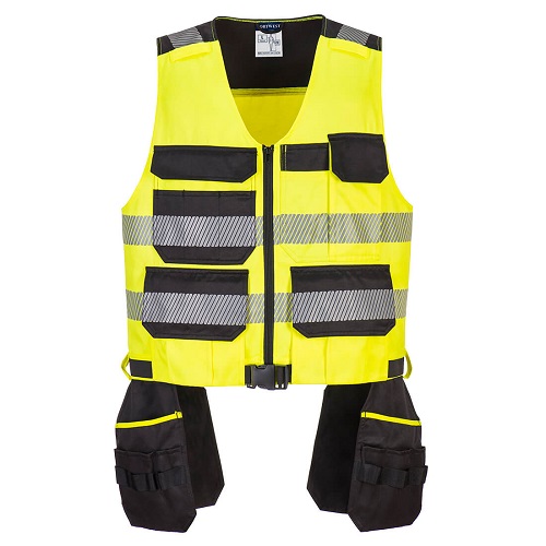 Portwest PW308 PW3 Hi-Vis Class 1 Tool Vest Yellow / Black Medium