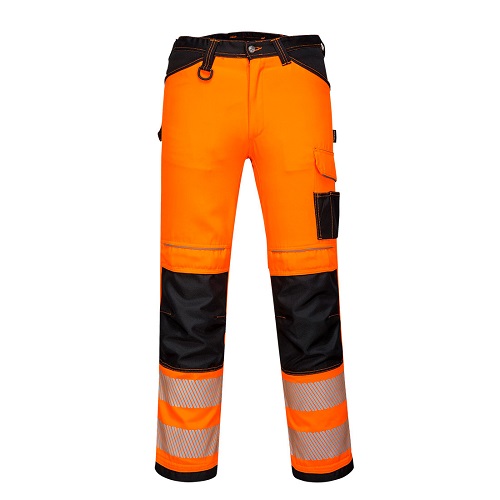 Portwest PW340 PW3 Hi-Vis Work Trousers Orange/Black Size 30 Regular