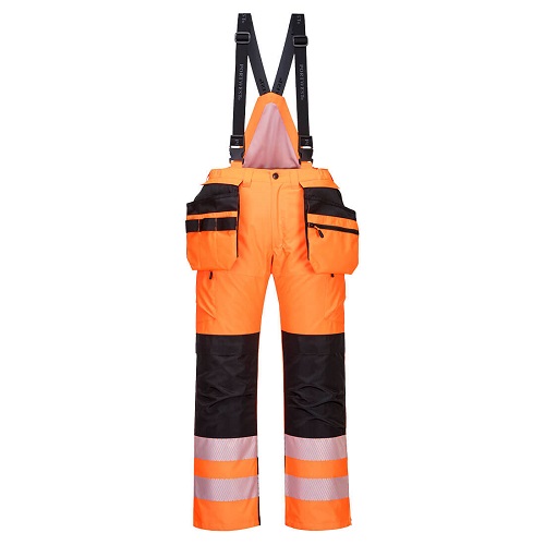 Portwest PW351 PW3 Hi-Vis Winter Trousers Orange / Black 3XL