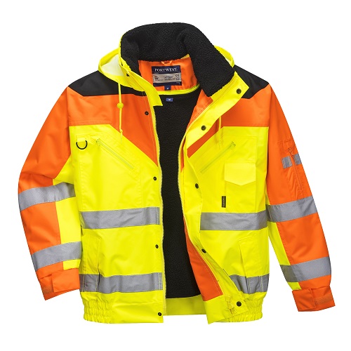 Portwest Contrast Plus Bomber Jacket S464 Yellow / Orange S