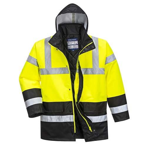 Portwest Hi-Vis Contrast Traffic Jacket S466 Yellow / Black L