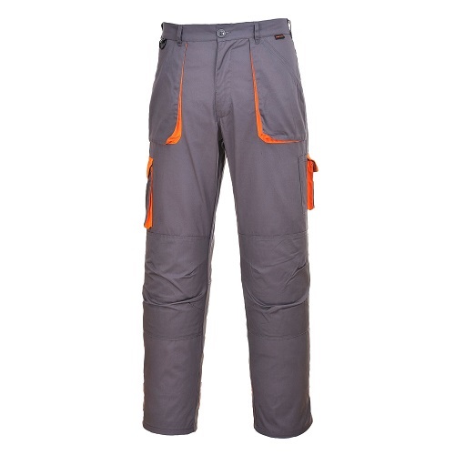 Portwest TX11 Texo Contrast Trousers Grey / Orange X Small