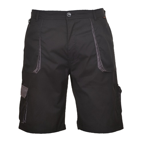 Portwest TX14 Portwest Texo Contrast Shorts Black Small