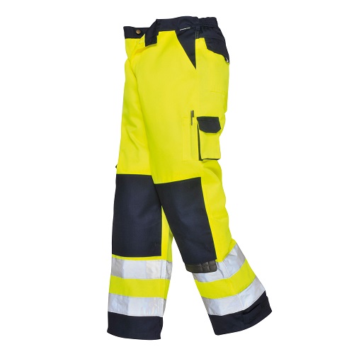 Portwest Lyon Hi-Vis Trousers TX51 Yellow / Navy S