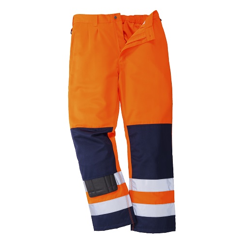 TX71 Seville Hi-Vis Trousers Orange / Navy Small