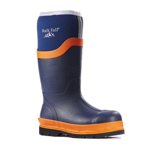 Rockfall Silt Wellington Boots Non-Metallic Blue / Orange Size 8