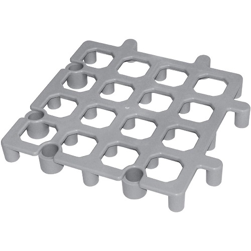 Vogue Plastic Dunnage Floor Rack Grey - Pack of 2