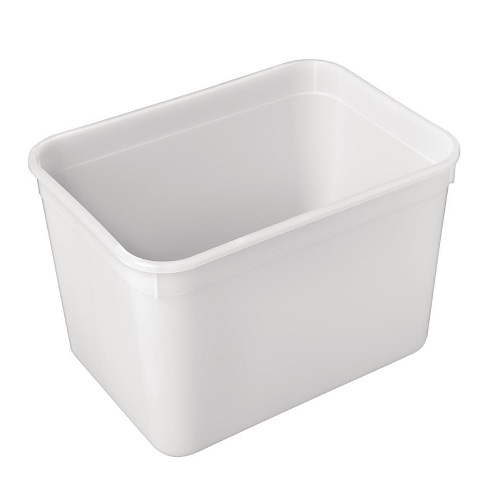 Plastic Ice Cream Container White 4 litres