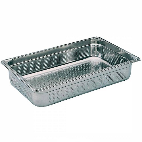 Bourgeat Stainless Steel Perforated 1/1 Gastronorm Pan 100mm