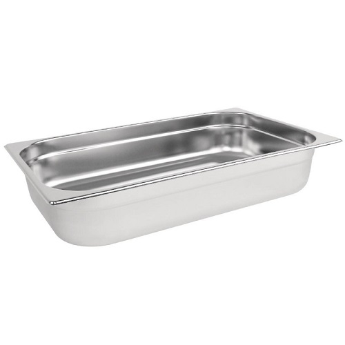 Vogue Stainless Steel 1/1 Gastronorm Pan 100mm