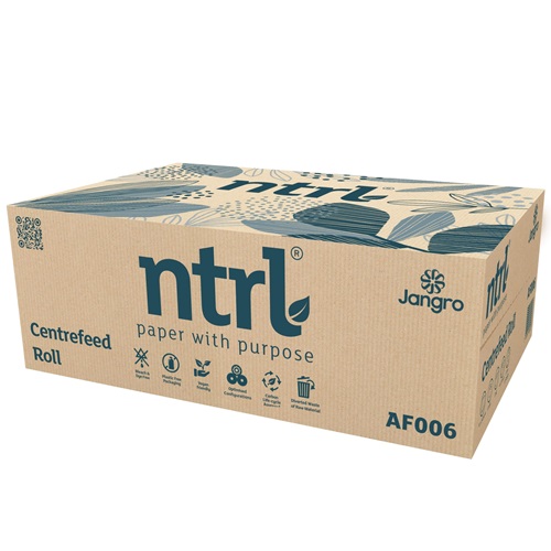 Jangro ntrl Centre Feed Wiper Rolls 150m 2 ply 6's