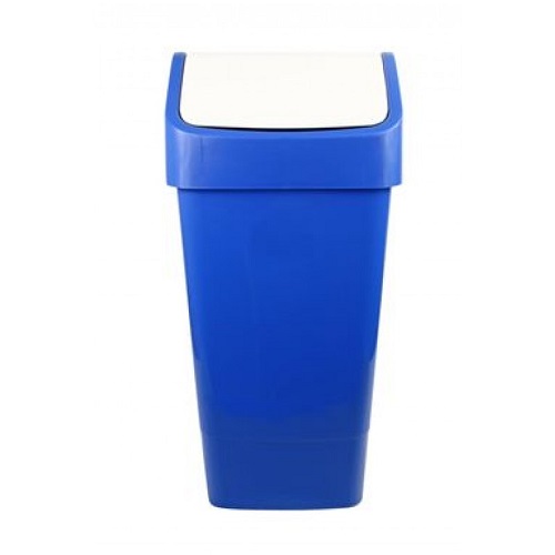 Indoor Slimline Swing Bin 50 litre Blue