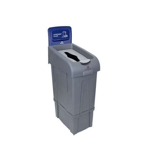 Recycling Bin Mixed Paper and Card with Back Panel 80 litre