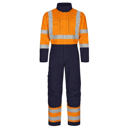 Tranemo Hi-Vis Boilersuit Orange / Navy L