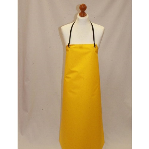 PVC Nylon Apron Yellow Thicker Type