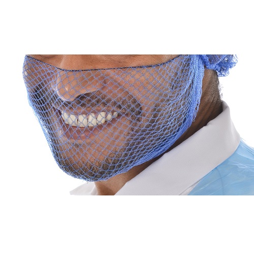 Beard Snoods Blue Detectable 36's