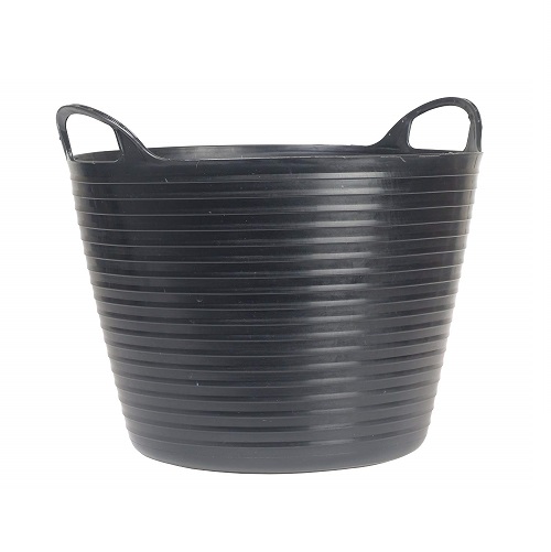 Heavy Duty Polyethylene Flex Tub Black 28 litre 6 Gallon