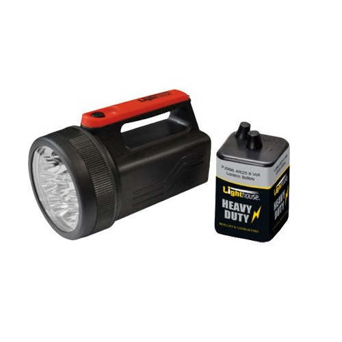 8 LED Spotlight Torch with 6V Battery 996