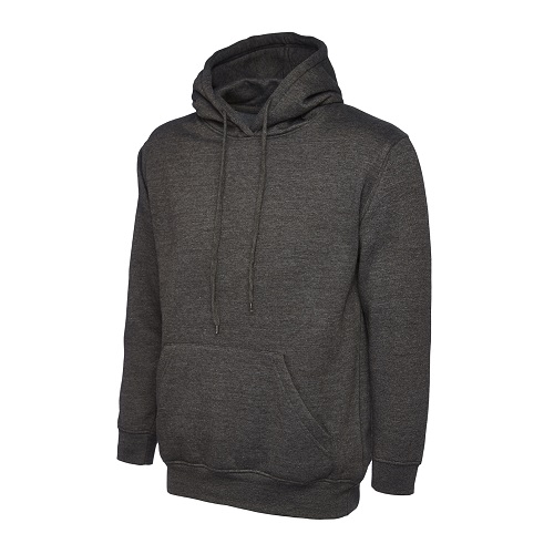 UC502 Classic Hooded Sweatshirt 300 gsm Charcoal Medium