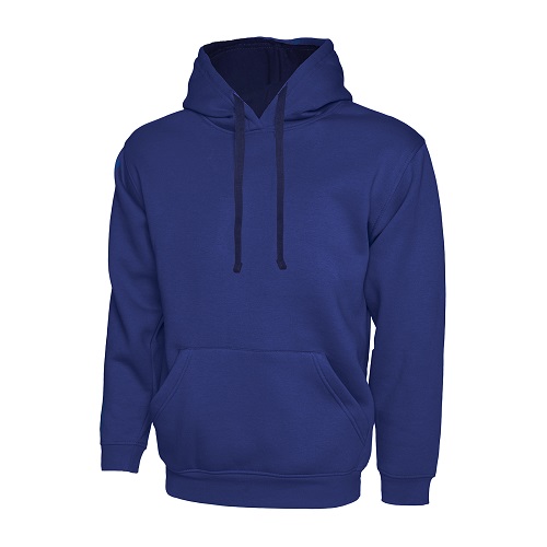 UC507 Contrast Hooded Sweat Shirt Royal / Navy XL