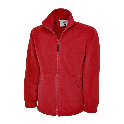 UC601 Premium Full Zip Micro Fleece Jacket 380 gsm Red X Small