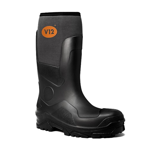 V12 Groundworker V2115 Wellington Boot Black / Grey Size 6